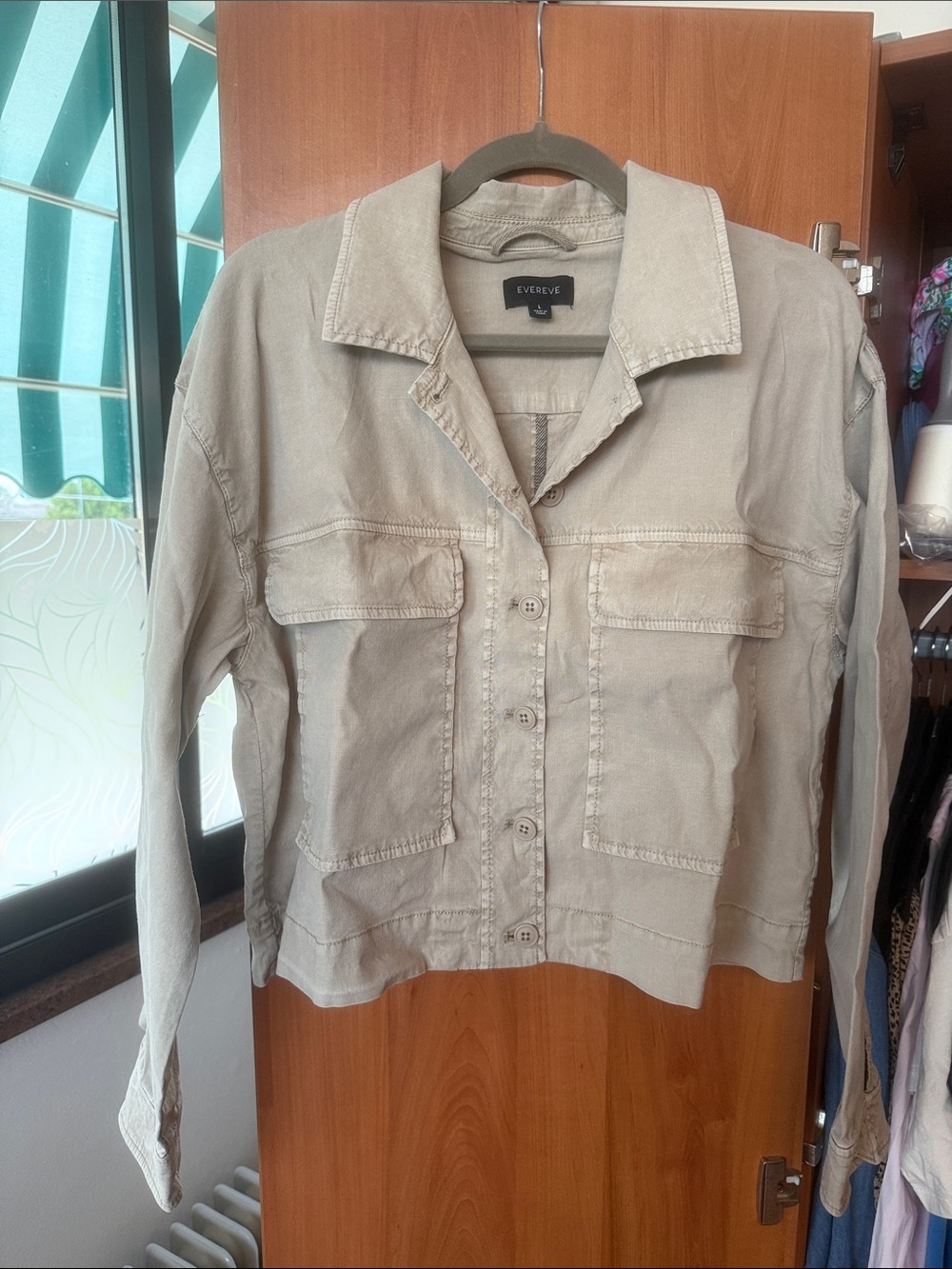 Evereve Utility Jacket in Light Taupe